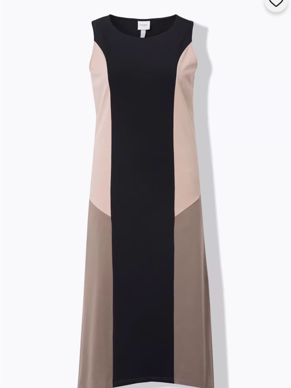 Ulla Popkin Eco Cotton Colorblock Stretch Knit Tank Dress Size 16/18 - Picture 2 of 8